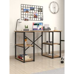 Masa de birou Bofigo 4 rafturi (Pine/Black) Thumb