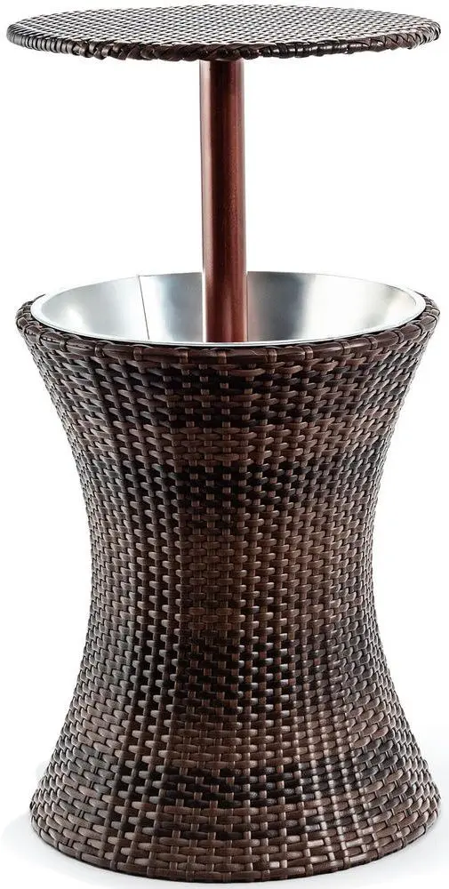 Барный стол с хранением для льда Costway HW65972 (Brown)