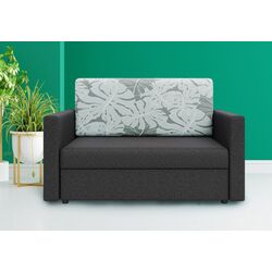 Canapea Space Meble Amerykanka Heven 120 Flowers/Sawana 05 (Gray Dark)