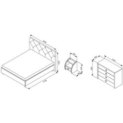 Спальня Ambianta Cristal I (Сонома Темный) Thumb