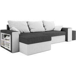 Диван угловой Space Meble Vegas Mikrofaza 27/Mikrofaza 31 (Gray/White) Thumb