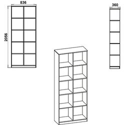 Etajera Marcel Prod KSC-2 RO (Wenge/Birch) Thumb