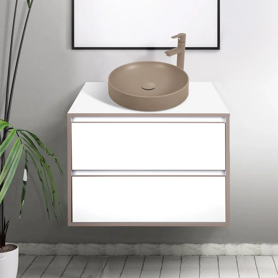 Набор тумбы с раковиной Montebella 57.06 Terra + Naomi 455x455 (Jaguar)