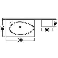 Комплект мебели Nplus Mirage 80 (White/Black) Thumb