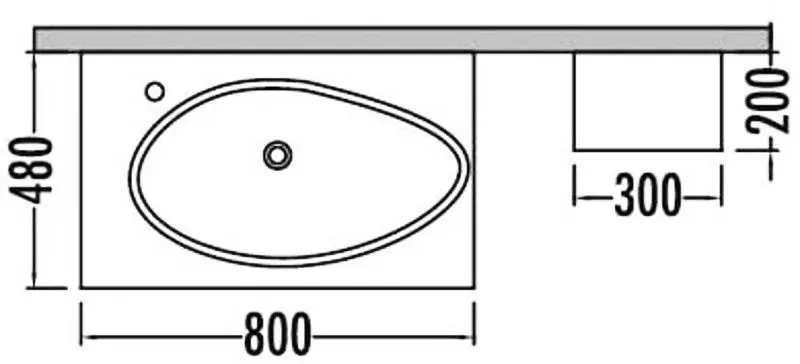 Комплект мебели Nplus Mirage 80 (White/Black) - 2