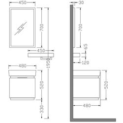 Комплект мебели Nplus Mondeo 60 (Berlin/Anthracite) Thumb