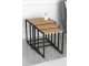 Set masute pentru reviste Fabulous Metal Nesting (Pine/Black)