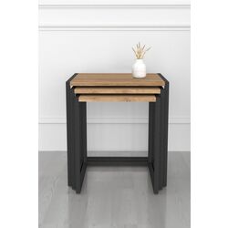 Set masute pentru reviste Bofigo Metal Nesting (Pine/Black) Thumb