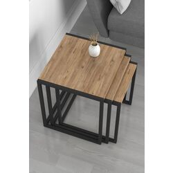 Set masute pentru reviste Bofigo Metal Nesting (Pine/Black) Thumb