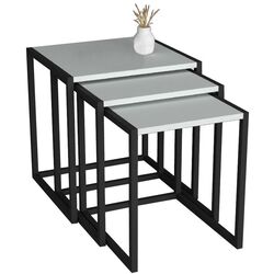 Набор журнальных столиков Bofigo Metal Nesting (White/Black) Thumb