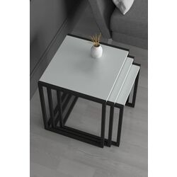 Набор журнальных столиков Bofigo Metal Nesting (White/Black) Thumb