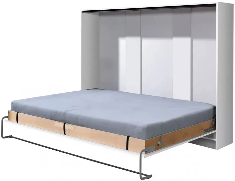 Set mobilier New Elegance Basic BS-P-H-120-BP + BS-SZ-S-BP + BS-SZ-P-BP + BS-N-BP Horizontal 120x200 (White Matte/White Gloss)