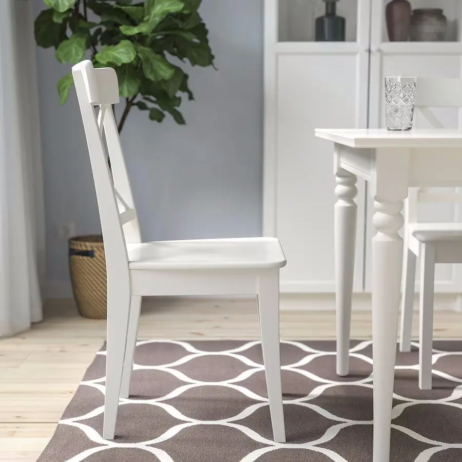 Set scaune Ikea Ingolf 4 buc (Alb) - 5
