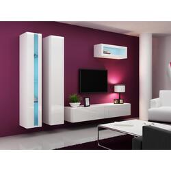 Vitrina Mirjan24 Zigo/Vigo New 180 LED (White/White Gloss) Thumb