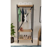 Sistem depozitare Fabulous Metal Coat Stand (Pine/Black)