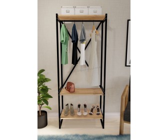 Sistem depozitare Fabulous Metal Coat Stand (Pine/Black)