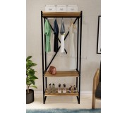 Sistem depozitare Fabulous Metal Coat Stand (Walnut/Black)