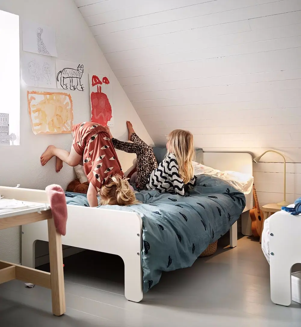 Кровать Ikea Slakt с реечным дном 80x200 (Белый)