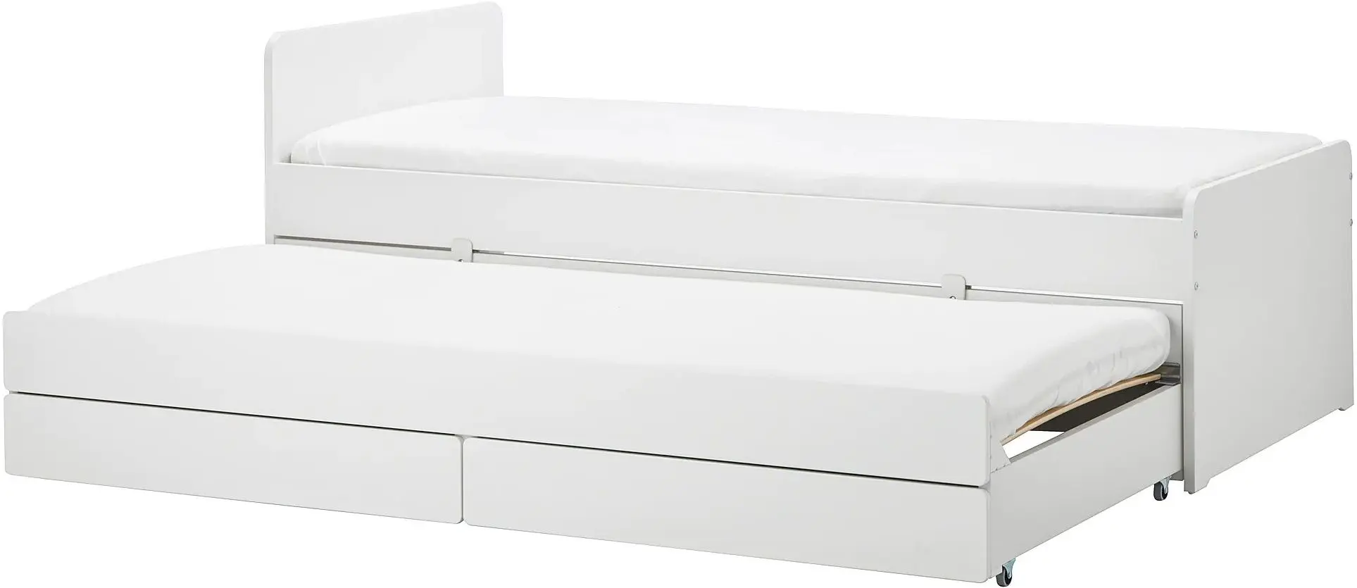 Кровать Ikea Slakt с выдвижной кроватью/с ящиками 90x200 (Белый)
