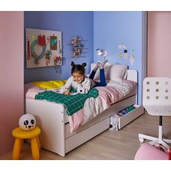 Кровать Ikea Slakt с выдвижной кроватью/с ящиками 90x200 (Белый) Thumb