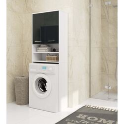 Dulap Akord Fin 2D (White/Graphite Gloss)