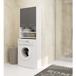 Dulap Akord Fin 2D (White/Graphite Gray)