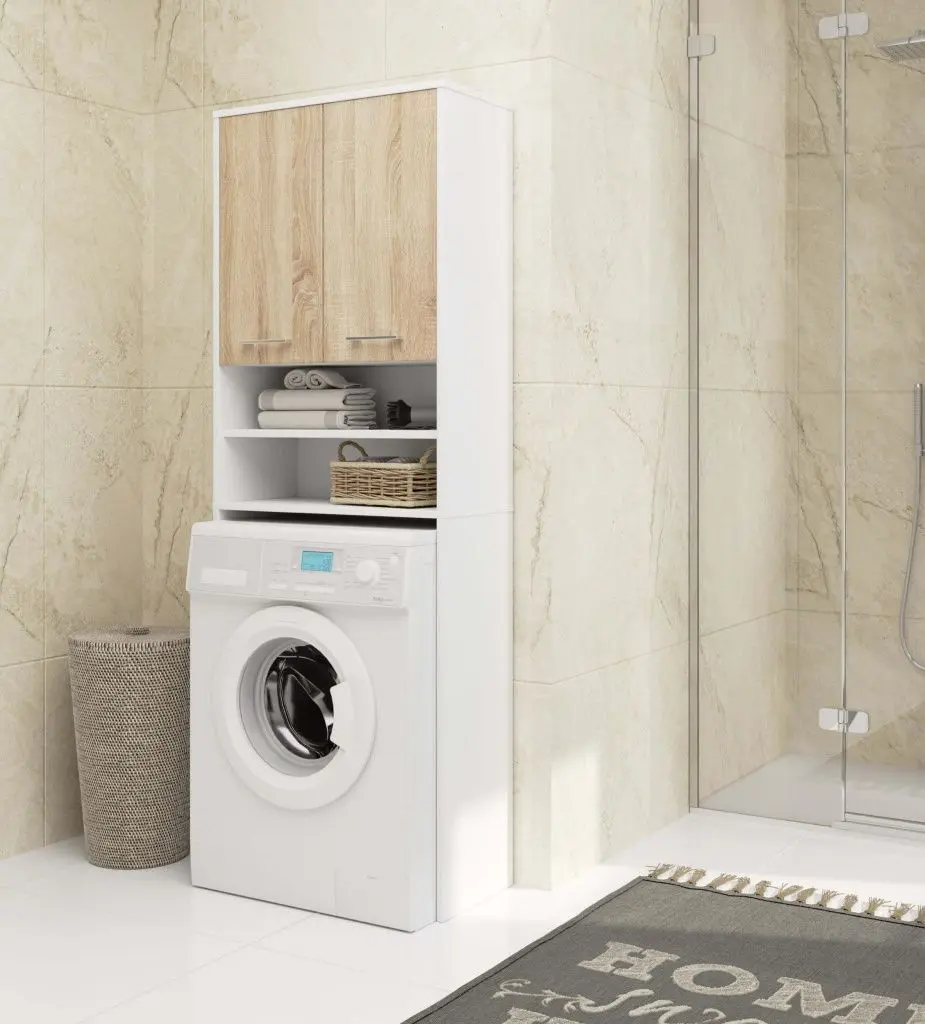 Шкаф Akord Fin 2D (White/Sonoma Oak)