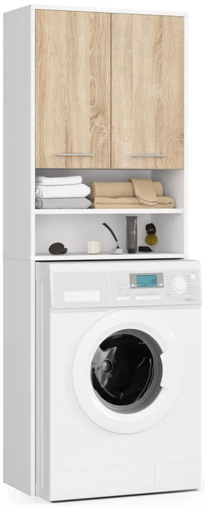 Шкаф Akord Fin 2D (White/Sonoma Oak)