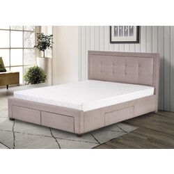 Pat Halmar Evora cu sertare 160x200 (Beige)