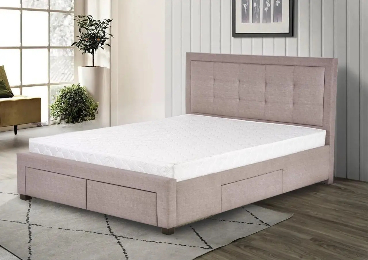 Pat Halmar Evora cu sertare 160x200 (Beige)