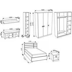 Спальня Ambianta Amigo III (Серый) Thumb