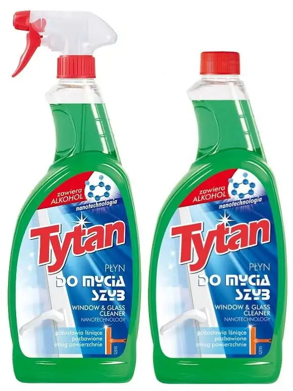 Средство для мытья стекла + Запаска Unia Tytan Nanotechnology 750ml (Green)