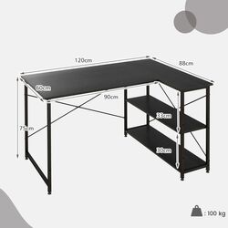Masa de birou Costway CB10121DK (Black) Thumb