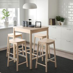 Masa de bar Ikea Ronninge 75x75 (Mesteacan)