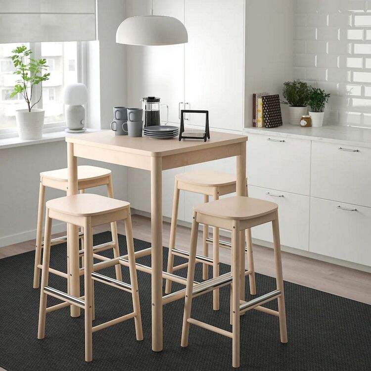 Masa de bar Ikea Ronninge 75x75 (Mesteacan)