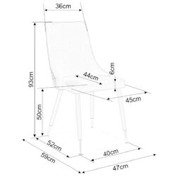 Стул Signal Piano B Velvet (Black/Gray) Thumb