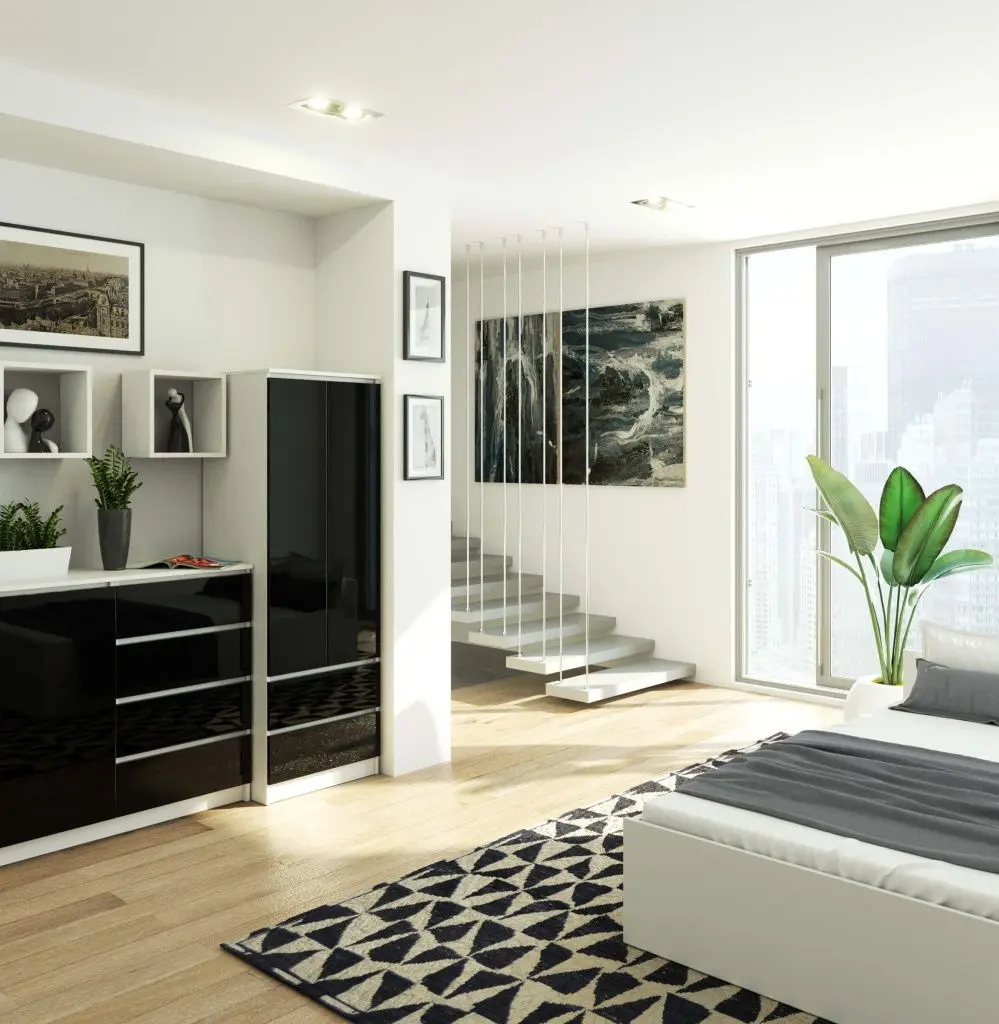 Шкаф Akord Star S60 2D2SZ (White/Black Gloss)