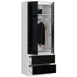 Шкаф Akord Star S60 2D2SZ (White/Black Gloss) Thumb