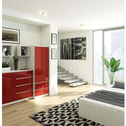 Шкаф Akord Star S60 2D2SZ (White/Red Gloss) Thumb