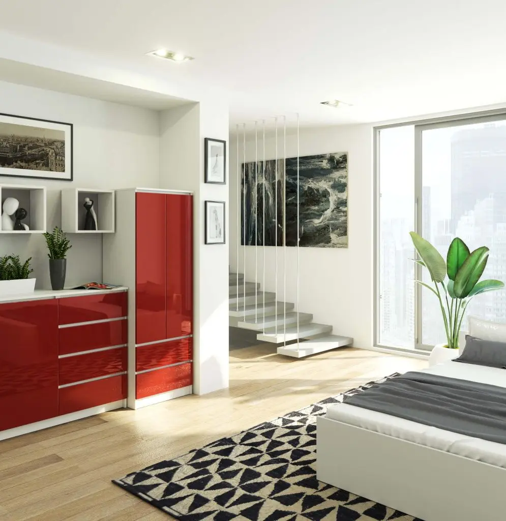 Шкаф Akord Star S60 2D2SZ (White/Red Gloss)