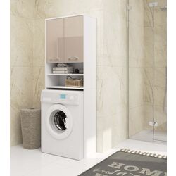 Dulap Akord Fin 2D (White/Cappuccino Gloss)