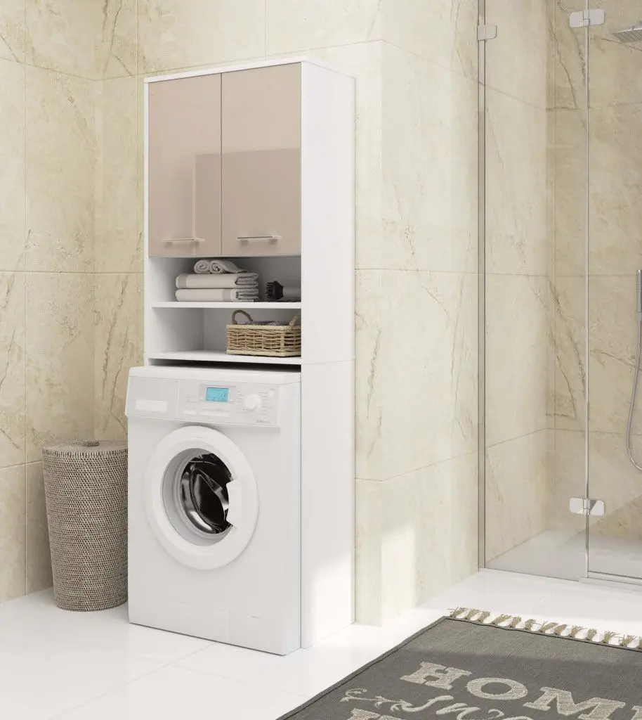 Dulap Akord Fin 2D (White/Cappuccino Gloss)