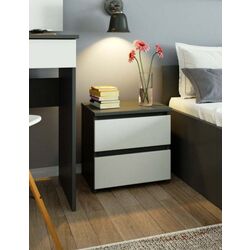 Тумба прикроватная Akord CL2 2SZ (Graphite Gray/White)