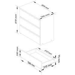 Noptiera Akord CL3 3SZ (Wenge) Thumb