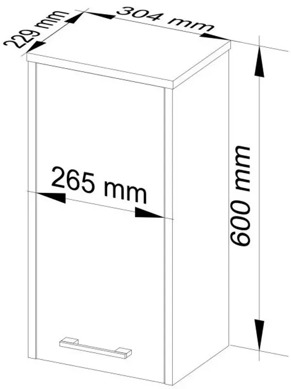 Dulap Akord Fin W30 1D (White)