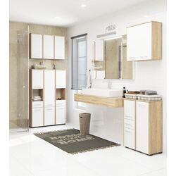 Dulap Akord Fin W60 2D (Sonoma Oak/White) Thumb