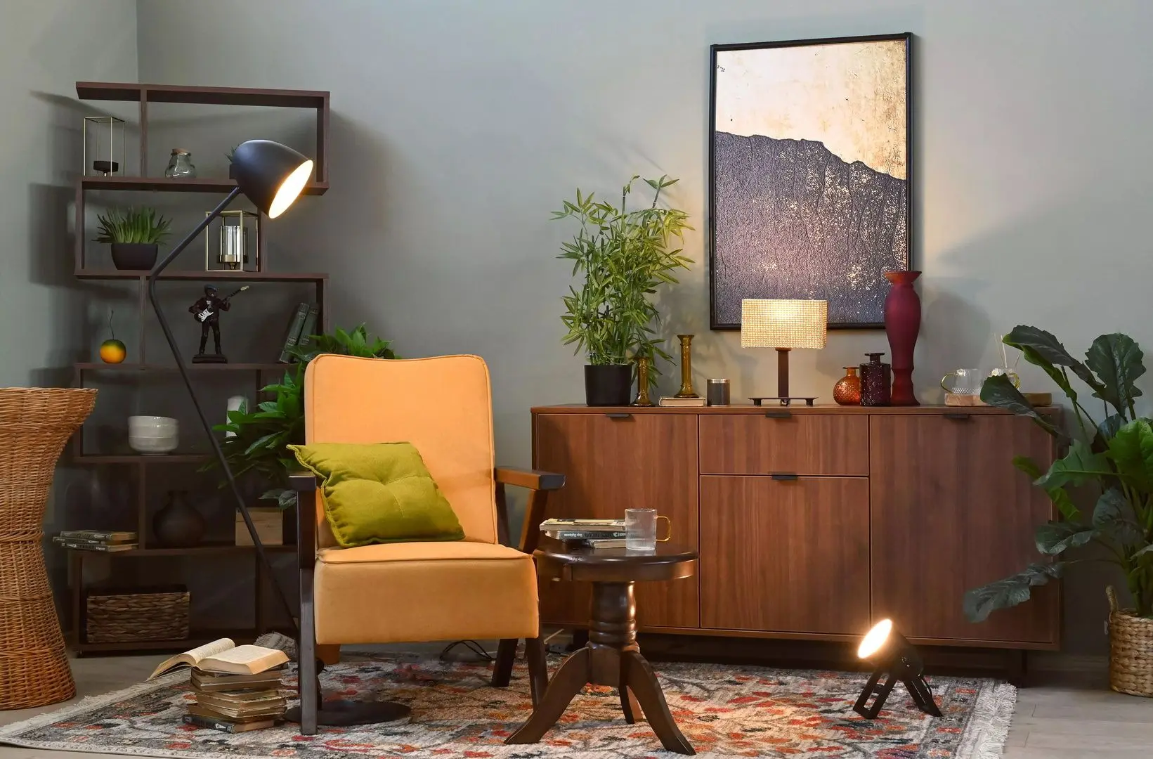 Tumba Fabrik Home Harvey (Stone Walnut/Black)