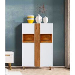 Тумба Home Affaire Premium Jonte 130x38 (White/Brown)