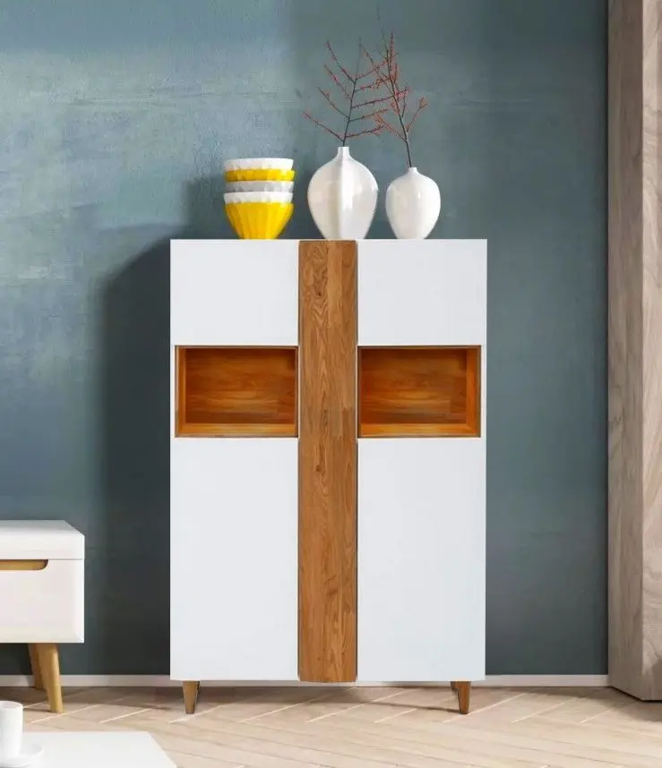 Tumba Home Affaire Premium Jonte 130x38 (White/Brown)