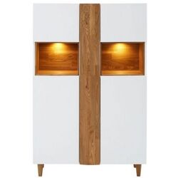 Tumba Home Affaire Premium Jonte 130x38 (White/Brown) Thumb